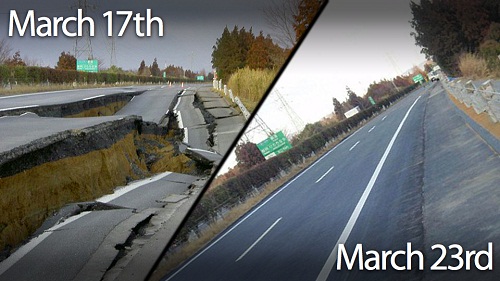 海外の反応 日本 地震で壊れた道路をたった６日で修復する とりいそぎ